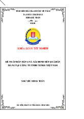 Kế toán bán hàng và xác định kết quả bán hàng tại công ty trách nhiệm hữu hạn VINKO Việt Nam | Môn Khóa luận tốt nghiệp - Đại học Công Đoàn