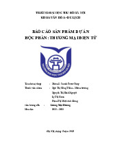 Báo cáo Dự án Môn Thương mại điện tử | Đại học Thủ đô Hà Nội