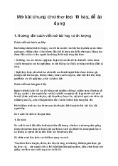 Mở bài chung cho thơ lớp 10 hay, dễ áp dụng