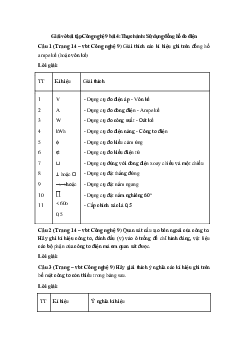Giải vở bài tập Công nghệ 9 bài 4