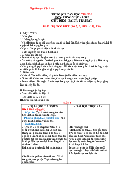 Bài 2: Bạn có biết | Tuần 32 Tiết 7, 8 | Giáo án Tiếng Việt 2 học kì 2 | Chân trời sáng tạo