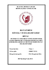 Bài tập nhóm đề tài Phân biệt các khái niệm | Môn Văn hóa doanh nghiệp - Đại học Văn hóa Hà Nội