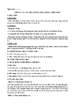 Chương II.Bài 12.Bội chung.Bội chung nhỏ nhất  | Bài giảngToán 6 | Kết nối tri thức