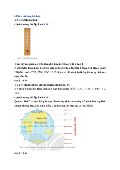 Giải SGK môn Địa lí 6 Bài 16: Nhiệt độ không khí. Mây và mưa | Kết nối tri thức
