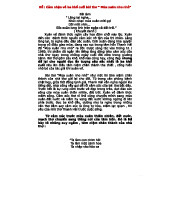 Cảm Nhận Ba Khổ Cuối Bài Thơ "Mùa Xuân Nho Nhỏ" - Tóm Tắt