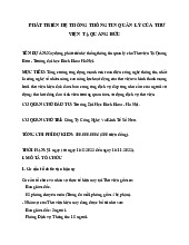 Hệ Thống Thông Tin Quản Lý Thư Viện Tạ Quang Bửu | Môn Hệ thống thông tin quản lý - Đại học Kinh Tế Quốc Dân
