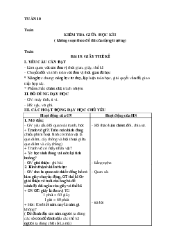 Giáo án Toán lớp 4 Tuần 10 | Kết nối tri thức