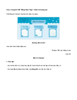 VBT Tiếng Việt 3 trang 26, 27 Bài 2: Triển lãm Thiếu nhi với 5 điều Bác Hồ dạy | Chân trời sáng tạo