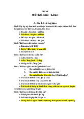 TOP câu hỏi trắc nghiệm có đáp án Môn Triết học Mác - Lênin | Đại học Kinh Tế Quốc Dân