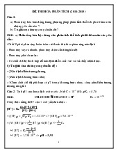TOP 9 đề thi học phần Hoá phân tích năm 2024 - 2025 | Trường Đại học Khoa học tự nhiên, Đại học Quốc gia Thành phố Hồ Chí Minh
