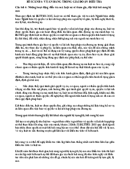 Bối cảnh 4: Vụ án đang trong giai đoạn điều tra học phần Luật hình sự