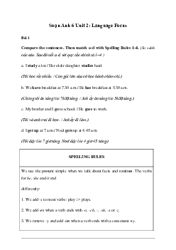 Giải Tiếng Anh 6 Unit 2: Language Focus - Friends Plus