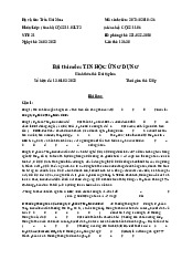 Bài thi môn: TIN HỌC ỨNG DỤNG | Học viện Hành chính Quốc gia