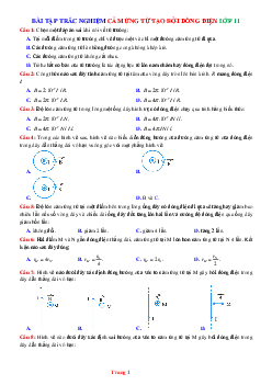 TOP 50 câu trắc nghiệm cảm ứng từ lý 11 có lời giải chi tiết và đáp án