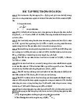 Bài tập nhiệt động hóa học và điện hóa ăn mòn môn hóa đại cương–Trường Đại học bách khoa - Đại học đà nẵng.