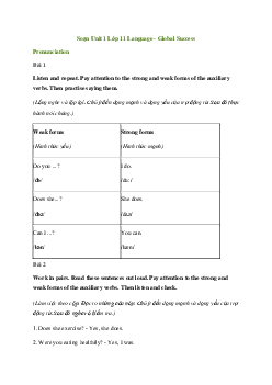 Tiếng Anh 11 Unit 1: Language