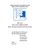 Xây dựng chương trình quản lý bán đồ uống | Tiểu luận Môn Công nghệ phần mềm - Đại học Xây Dựng Hà Nội