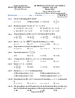 Đề thi khảo sát năng lực Toán 10 lần 1 năm 2018 – 2019 trường Triệu Quang Phục – Hưng Yên