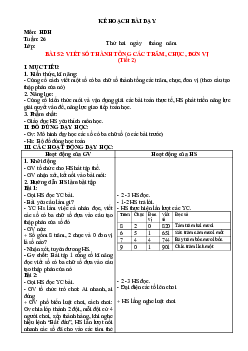 Giáo án buổi chiều môn Toán 2 sách Kết nối tri thức với (Cả năm) | Tuần 26