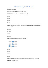 Đề thi cuối học kỳ 2 môn Toán lớp 2 năm học 2024 - 2025 - Đề số 1 | Bộ sách Kết nối tri thức