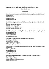 Trắc nghiệm môn lịch sử đảng/ Trường đại học Nguyễn Tất Thành