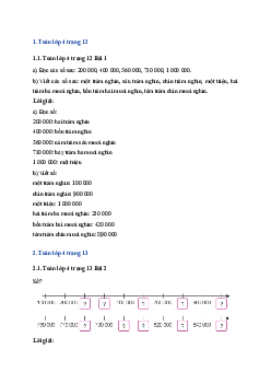 Bài 4: Toán lớp 4 trang 12, 13 Các số trong phạm vi 1000 000 Cánh diều