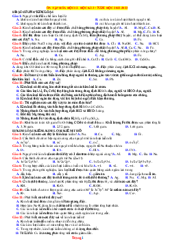 140 câu trắc nghiệm ôn thi học kỳ 2 hóa học 12