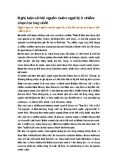 Nghị luận xã hội nguồn nước ngọt bị ô nhiễm chọn lọc hay nhất