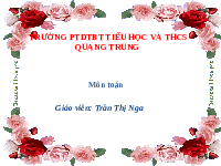 Giáo án điện tử Toán học 1 bài 85 Vì sự bình đẳng: Luyện tập chung