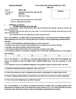 Nec Mock test - English Bonanza kỳ thi chọn học sinh giỏi quốc gia THPT năm 2021