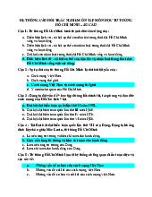 Hệ thống ngân hàng trắc nghiệm | Môn tư tưởng Hồ Chí Minh