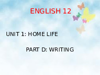 English 12 Unit 1 Home Life Writing | Tiếng Anh 12
