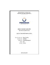 Quản lý bộ nhớ trong Linux | Bài tập lớn học phần Hệ điều hành | Trường Đại học Phenikaa