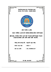 Phân Tích Đường Lối Đổi Mới Đất Nước | Bài thảo luận Lịch sử đảng Cộng sản Việt Nam