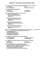 Trắc nghiệm Chương 2: Nội dung Câu hỏi và Giải đáp môn Thống kê trong kinh tế và kinh doanh | Trường Đại học Kinh tế Quốc dân