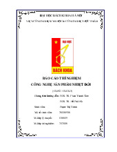 Báo cáo thí nghiệm cà phê cacao_Phạm Thị Trinh| Môn Công nghệ sản phẩm nhiệt đới| Trường Đại học Bách Khoa Hà Nội