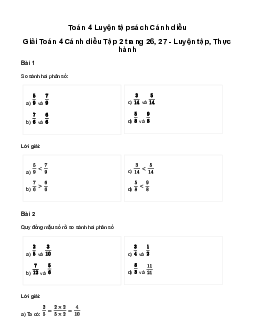 Giải Toán lớp 4 Bài 63: Luyện tập | Cánh diều