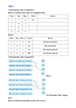 Giải VBT môn Toán 3 - Bài 1: Ôn tập các số đến 1000 | Kết nối tri thức