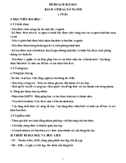 Giáo án Khoa học tự nhiên 8 Bài 40: Sinh sản ở người | Kết nối tri thức