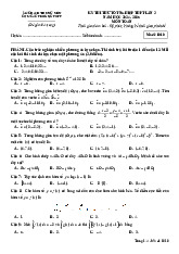 Đề thi thử tốt nghiệp THPT 2025 môn Toán lần 3 cụm trường THPT – Hưng Yên
