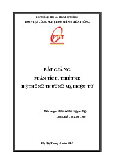 Bài giảng môn Phân tích, thiết kế hệ thống thương mại điện tử | Học viện Công Nghệ Bưu Chính Viễn Thông