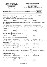 Đề cuối học kỳ 2 Toán 12 năm 2024 – 2025 trường THPT Hồ Nghinh – Quảng Nam