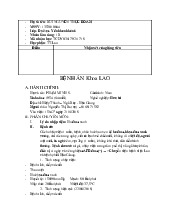 Bệnh án Khoa Lao | Y tế - Sức khỏe