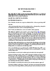 Bài tập phần lợi tiểu Hoá dược 1