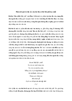 Viết bài văn nghị luận phân tích giá trị đặc sắc của bài Em ơi Hà Nội phố | Văn mẫu 11 Chân trời sáng tạo