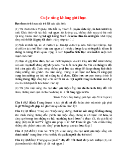 Đọc hiểu: Cuộc sống không giới hạn | Ôn tập Ngữ Văn 12