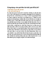 Cộng dụng của quả đào lộn hột (quả điều) là?