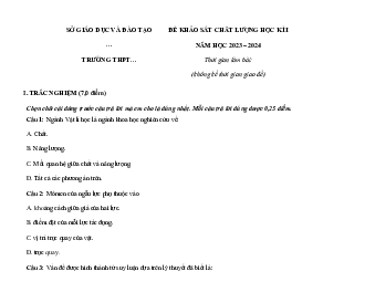 Giải đề thi học kì 1 môn Vật lí 10 năm 2023 - 2024 sách Cánh diều đề 4