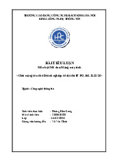 Chia mạng con cho Doanh nghiệp có địa chỉ IP 192.168.12.12/28 | Tiểu luận Môn Mạng máy tính - Trường Cao đẳng Công Nghệ Bách Khoa Hà Nội