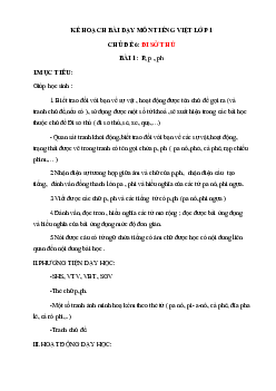 Chủ đề 5: Ở nhà  | Bài 2 | Giáo án Tiếng Việt 1 bộ sách Chân trời sáng tạo